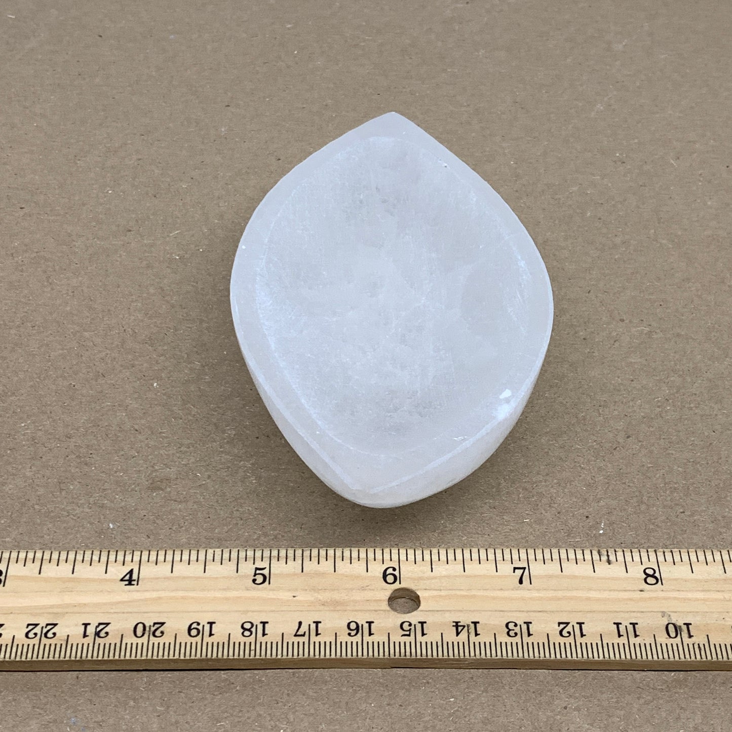 226g, 4.7"x2.6"x1.1", Natural Eye Shape Selenite Bowl Crystals, B36172