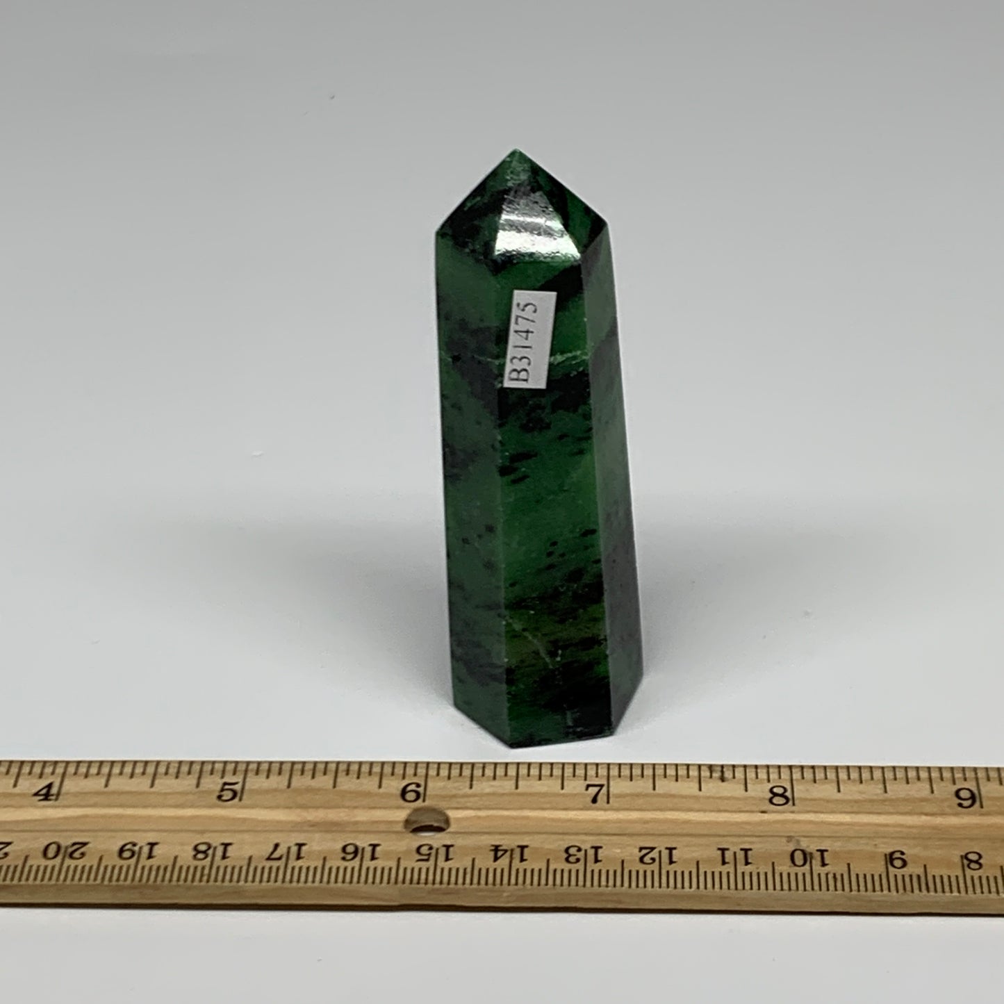 118.2g, 3.4"x1", Natural Ruby Zoisite Tower Point Obelisk @India, B31475