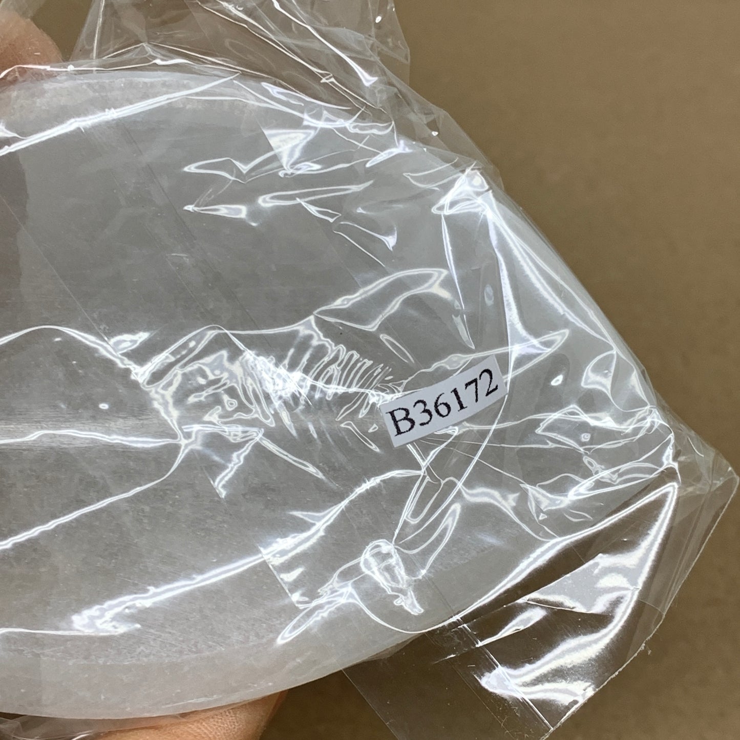 226g, 4.7"x2.6"x1.1", Natural Eye Shape Selenite Bowl Crystals, B36172