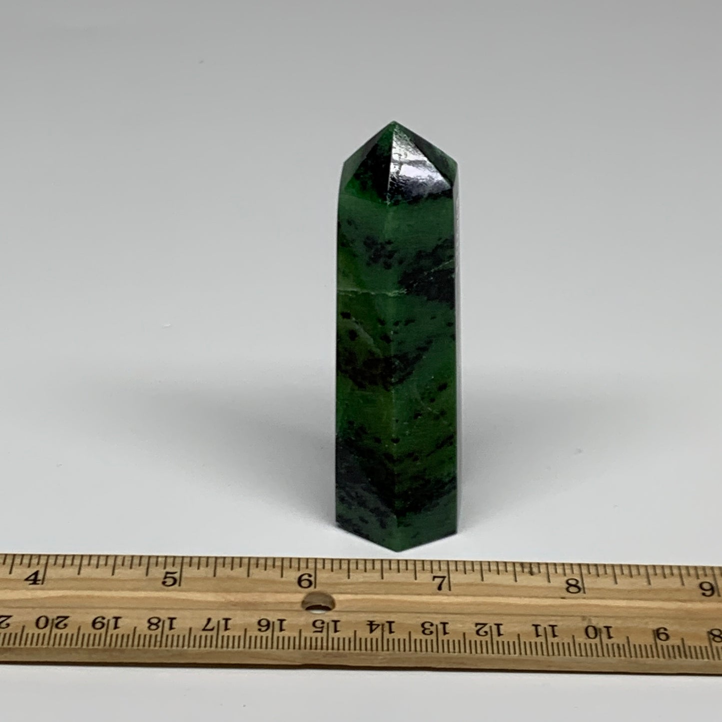 118.2g, 3.4"x1", Natural Ruby Zoisite Tower Point Obelisk @India, B31475