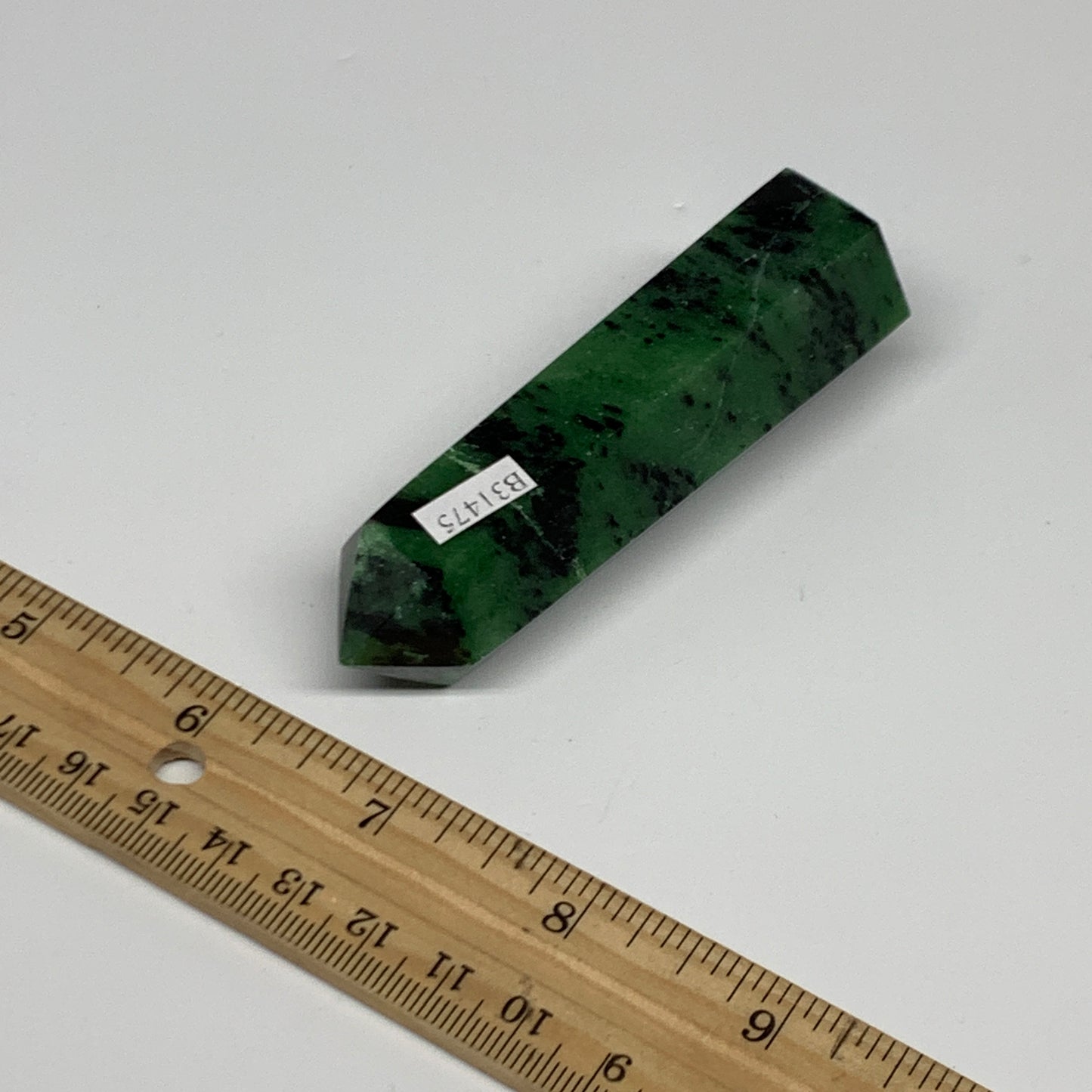 118.2g, 3.4"x1", Natural Ruby Zoisite Tower Point Obelisk @India, B31475