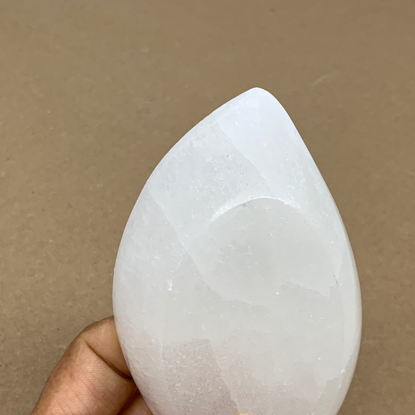 242g, 4.7"x2.7"x1.1", Natural Eye Shape Selenite Bowl Crystals, B36174