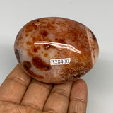 194.7g, 2.7"x2"x1.6", Red Carnelian Palm-Stone Gem Crystal Polished, B28400
