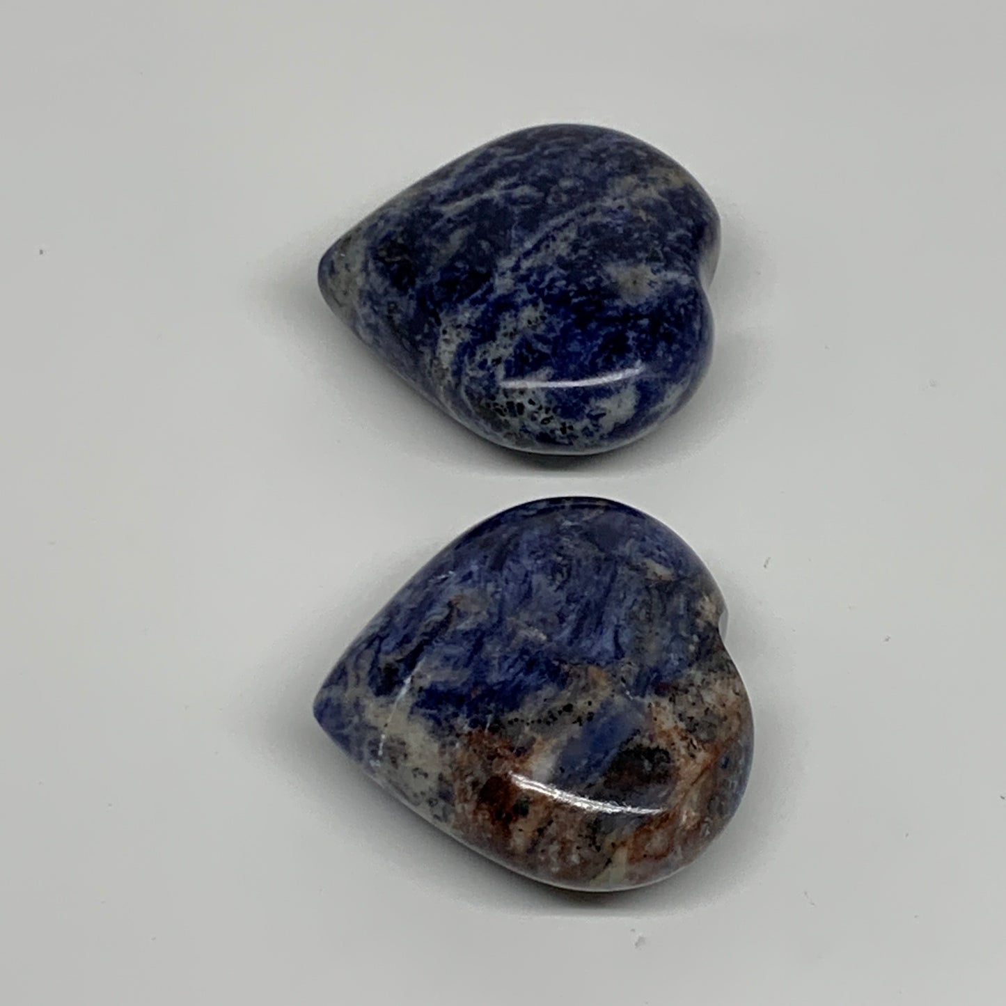 148g, 1.9"-2, 2pcs, Natural Sodalite Heart Polished Gemstone, B34872