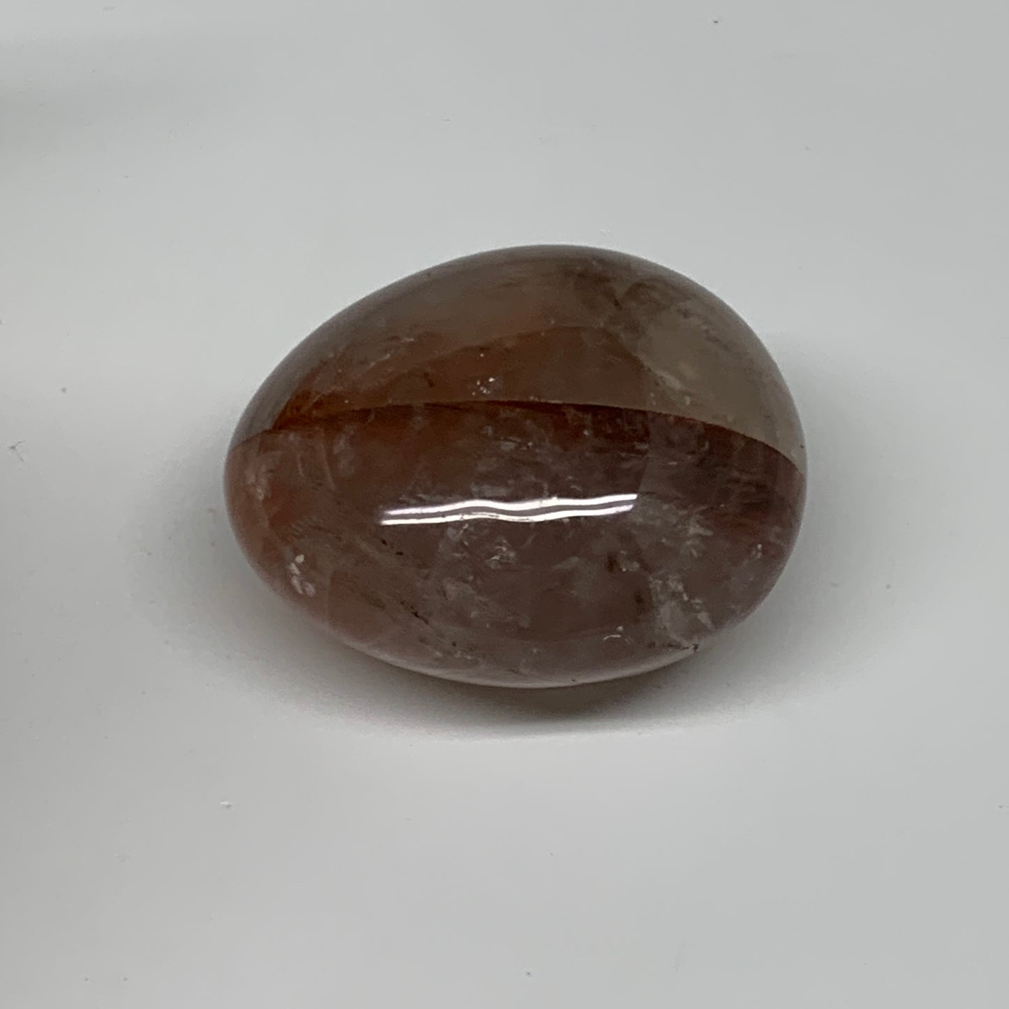 120.9g,2.2"x1.8"x1.3", Red Hematoid Fire Quartz Palm-Stone Crystal Polished, B30