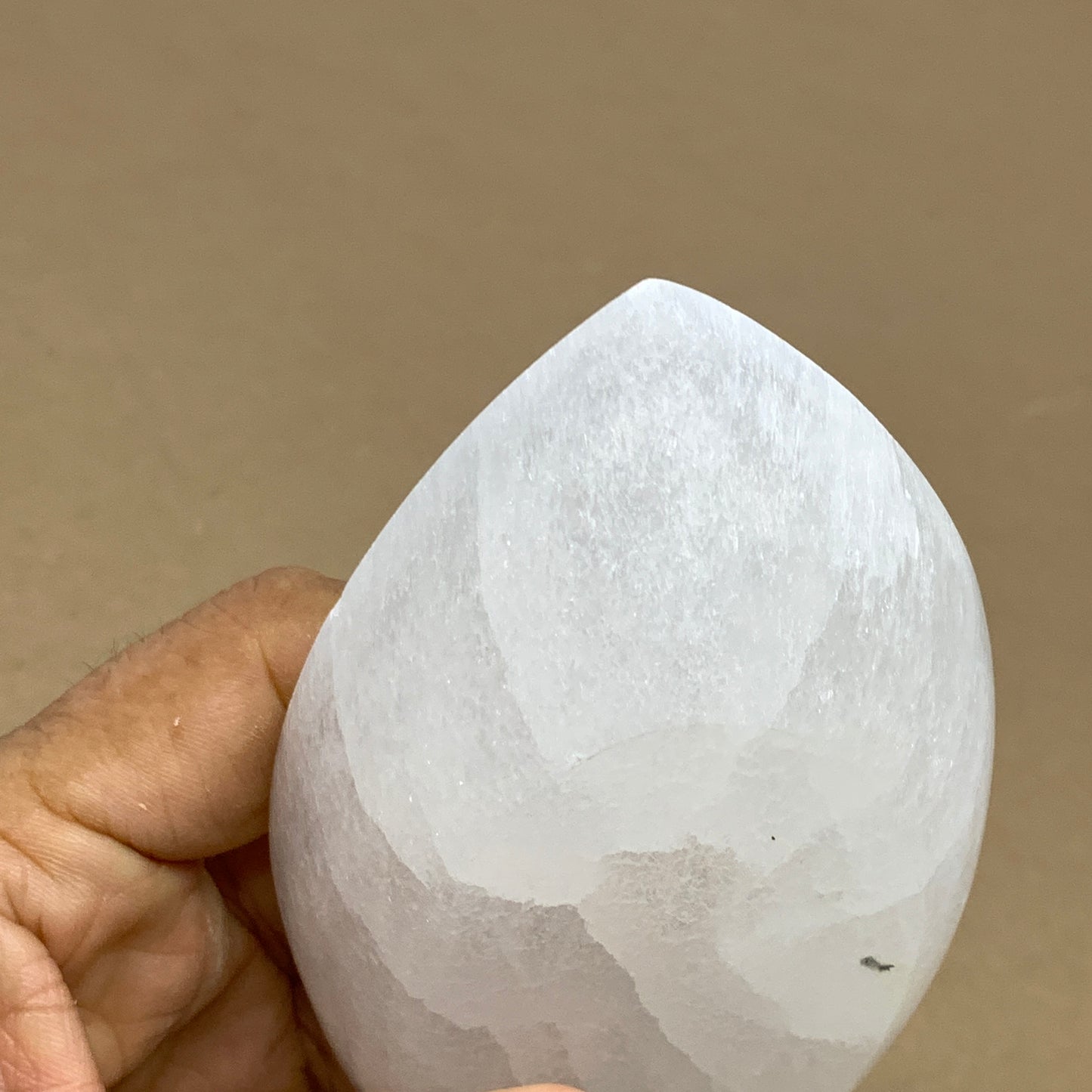 216g, 4.6"x2.6"x1.1", Natural Eye Shape Selenite Bowl Crystals, B36175