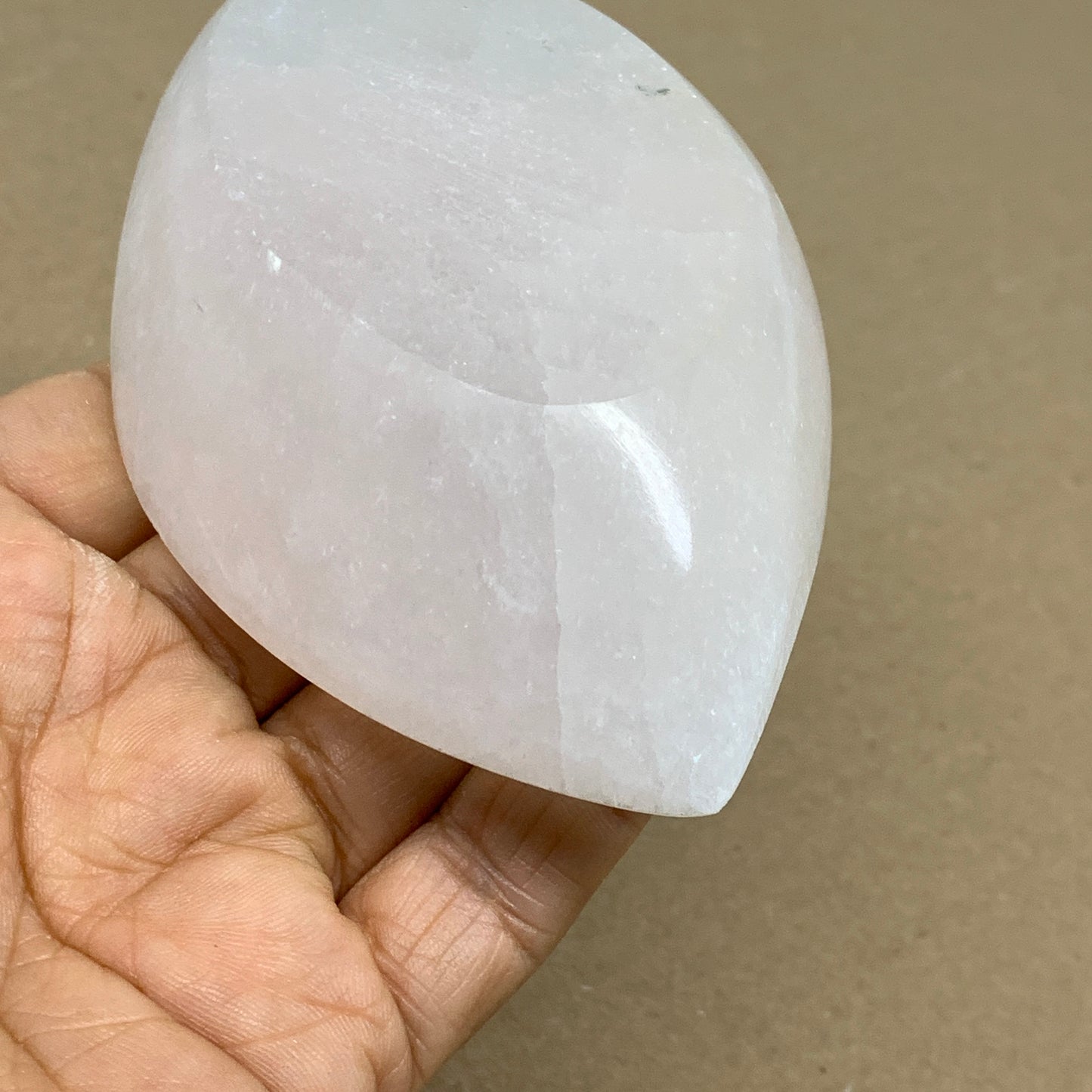 216g, 4.6"x2.6"x1.1", Natural Eye Shape Selenite Bowl Crystals, B36175