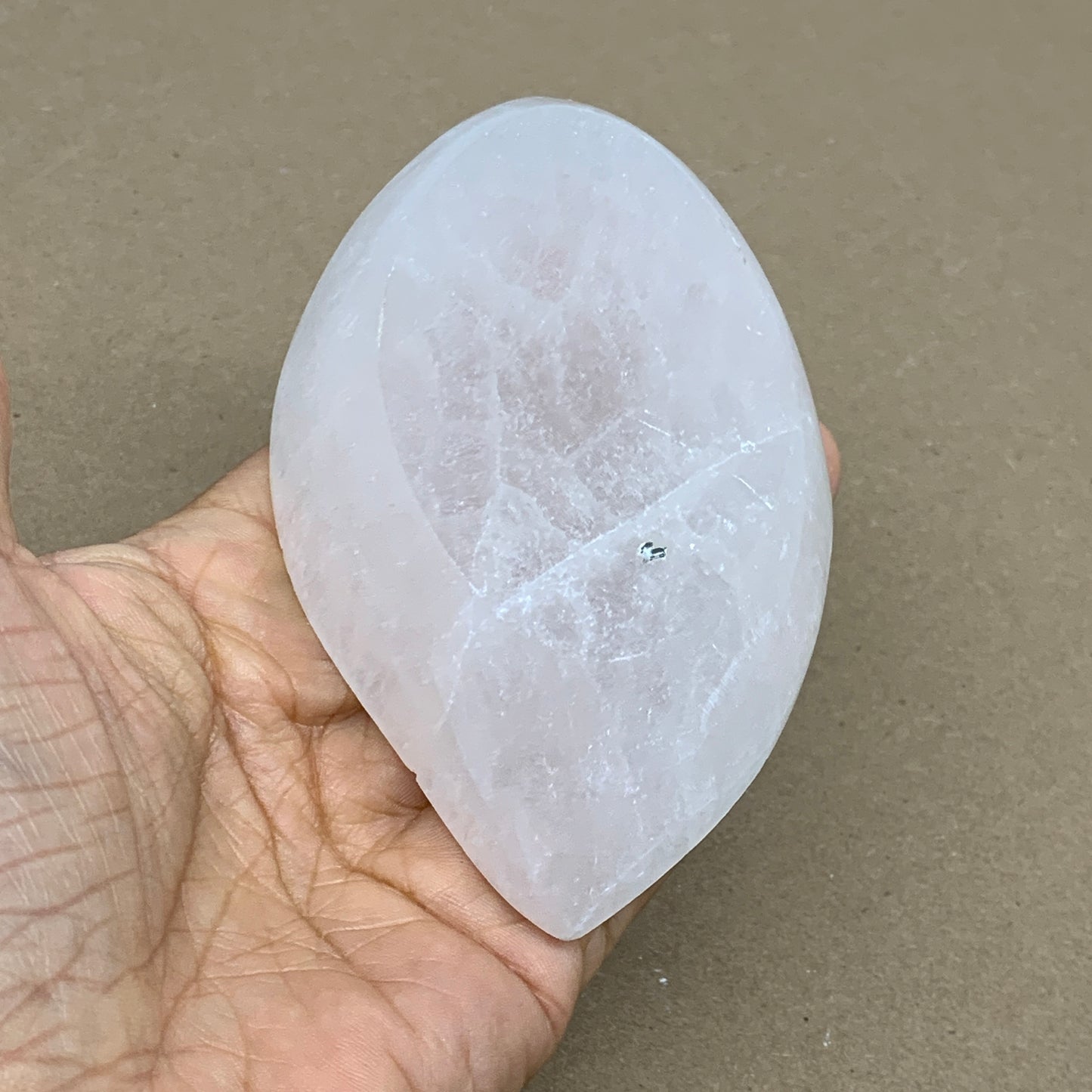 227g, 4.7"x2.7"x1.1", Natural Eye Shape Selenite Bowl Crystals, B36176