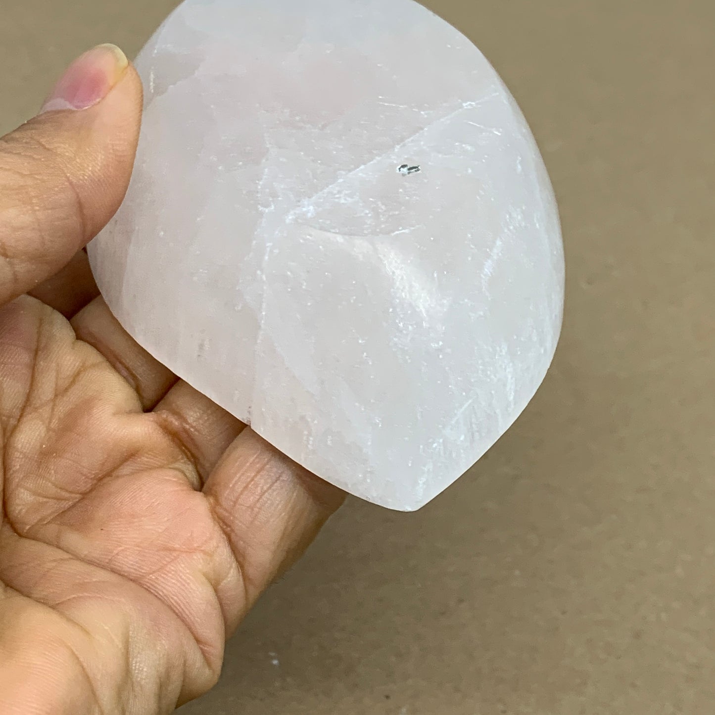 227g, 4.7"x2.7"x1.1", Natural Eye Shape Selenite Bowl Crystals, B36176