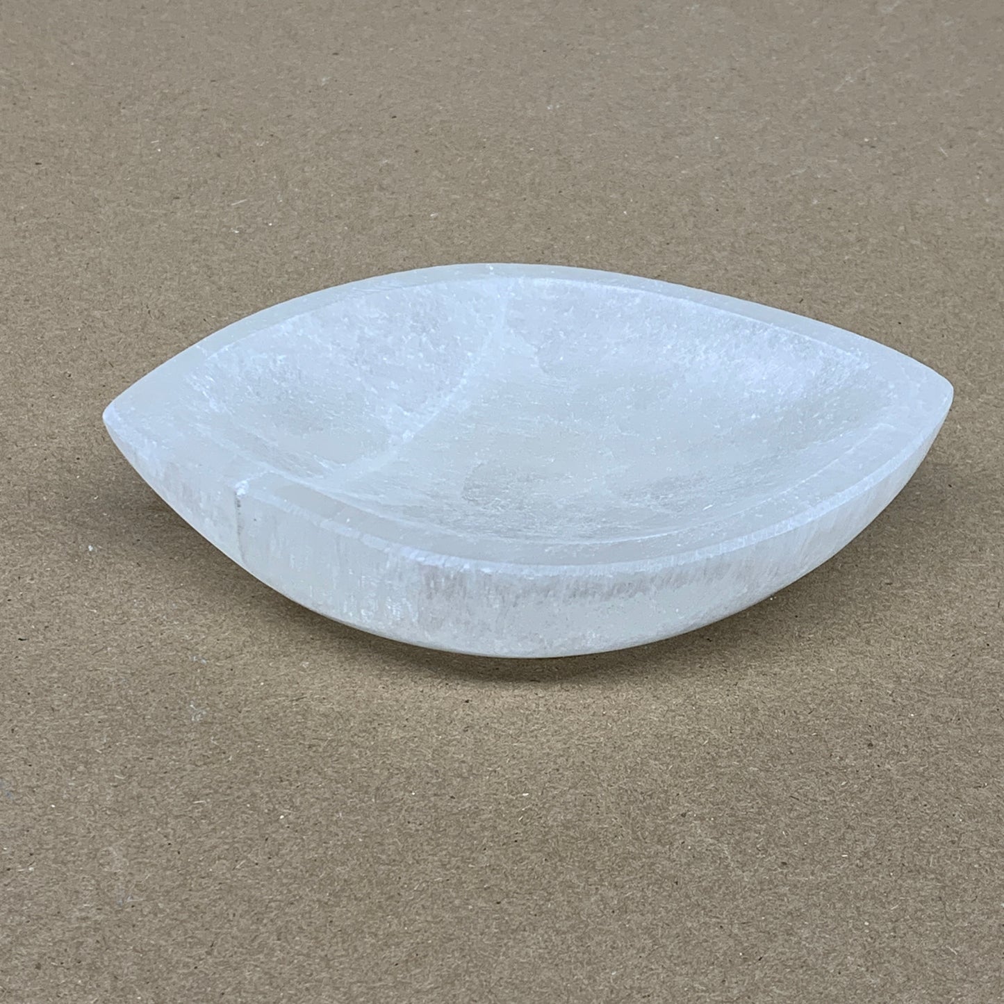 227g, 4.7"x2.7"x1.1", Natural Eye Shape Selenite Bowl Crystals, B36176