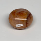 124g, 2.1"x1.9"x1.3", Red Carnelian Palm-Stone Gem Crystal Polished, B28402