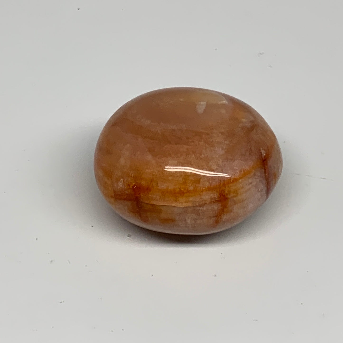 124g, 2.1"x1.9"x1.3", Red Carnelian Palm-Stone Gem Crystal Polished, B28402