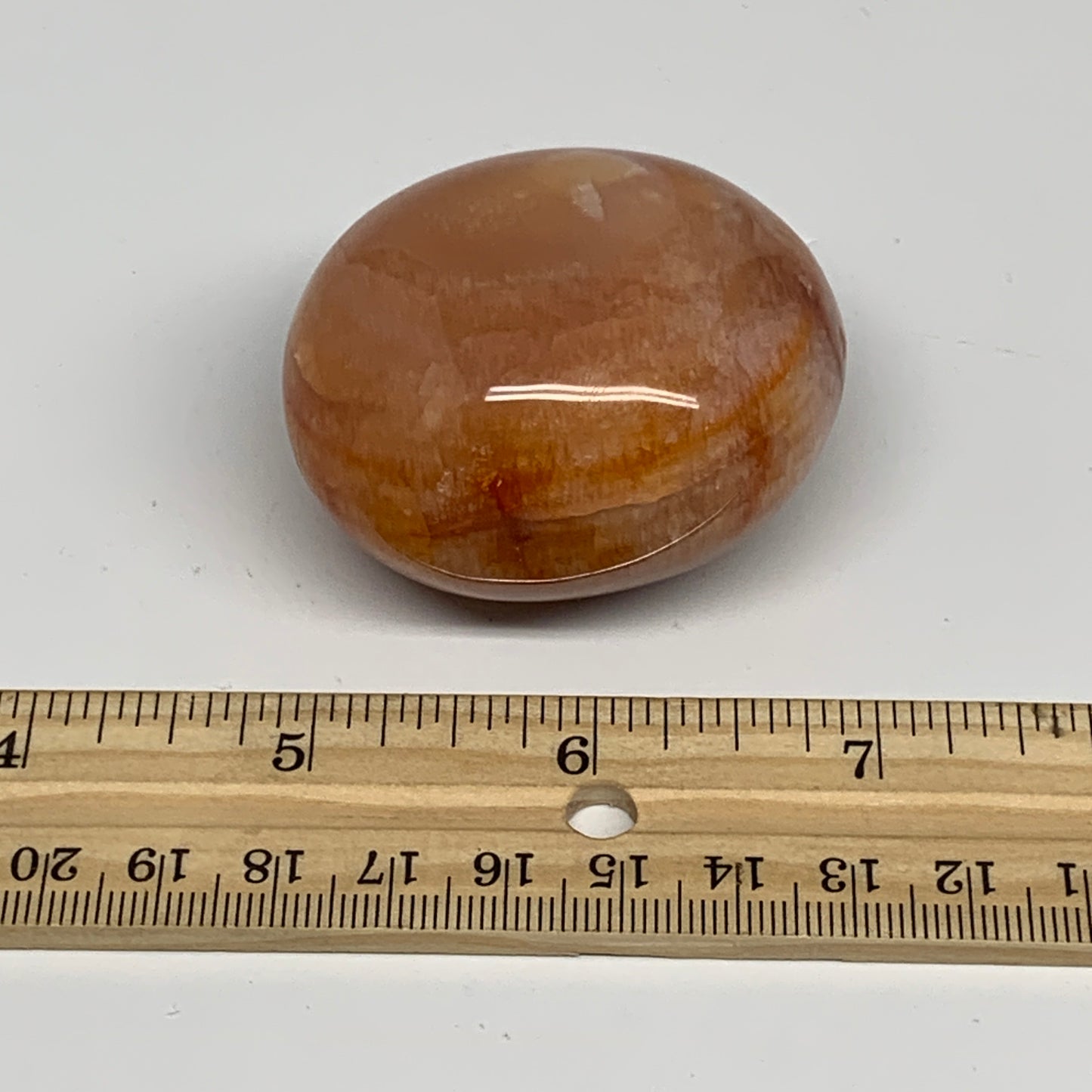 124g, 2.1"x1.9"x1.3", Red Carnelian Palm-Stone Gem Crystal Polished, B28402