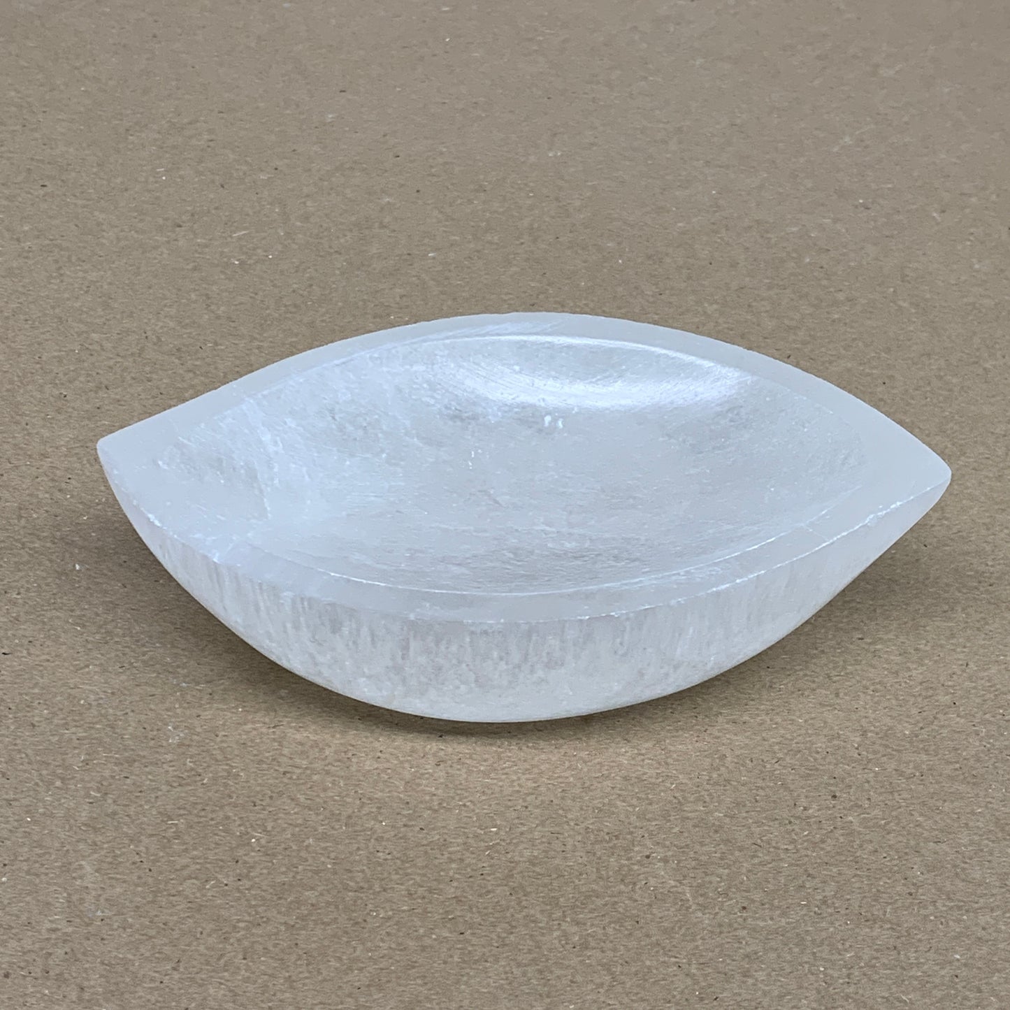 236g, 4.7"x2.7"x1.1", Natural Eye Shape Selenite Bowl Crystals, B36177