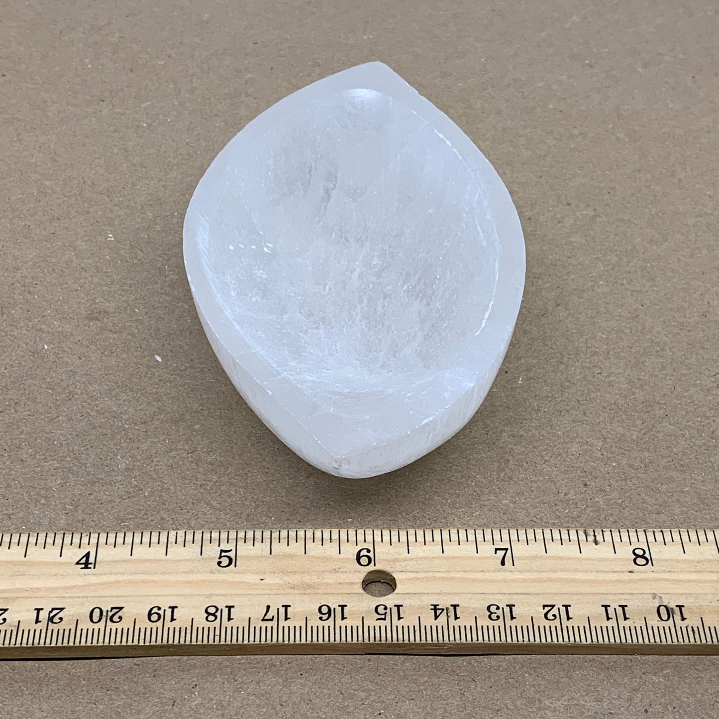 236g, 4.7"x2.7"x1.1", Natural Eye Shape Selenite Bowl Crystals, B36177