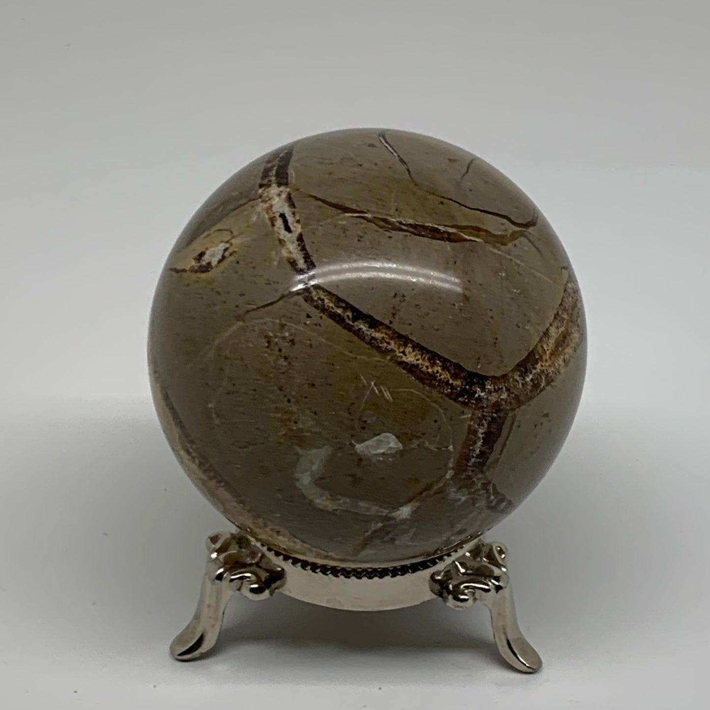 1.28 lbs, 3" (74mm), Natural Septarian Sphere Crystal Gemstone Ball, B37918