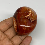 116.8g, 2.3"x1.8"x1.1", Red Carnelian Palm-Stone Gem Crystal Polished, B28404