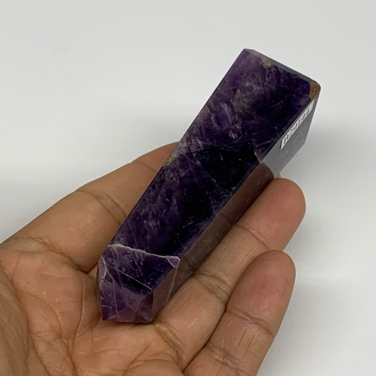 97.2g, 3.6"x1"x1" Natural Amethyst Tower Point Obelisk @Brazil, B29144