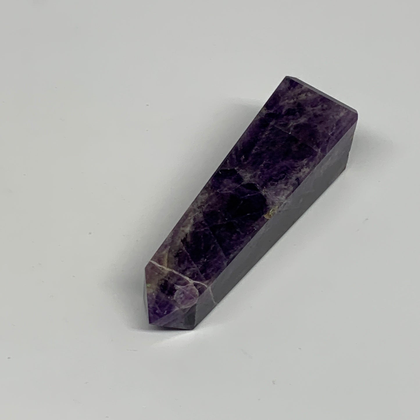 97.2g, 3.6"x1"x1" Natural Amethyst Tower Point Obelisk @Brazil, B29144