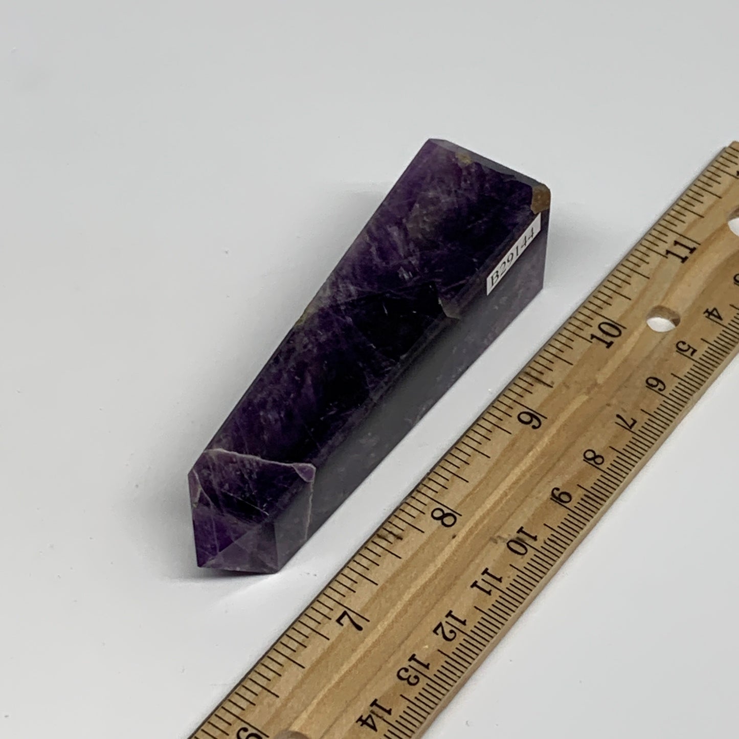 97.2g, 3.6"x1"x1" Natural Amethyst Tower Point Obelisk @Brazil, B29144