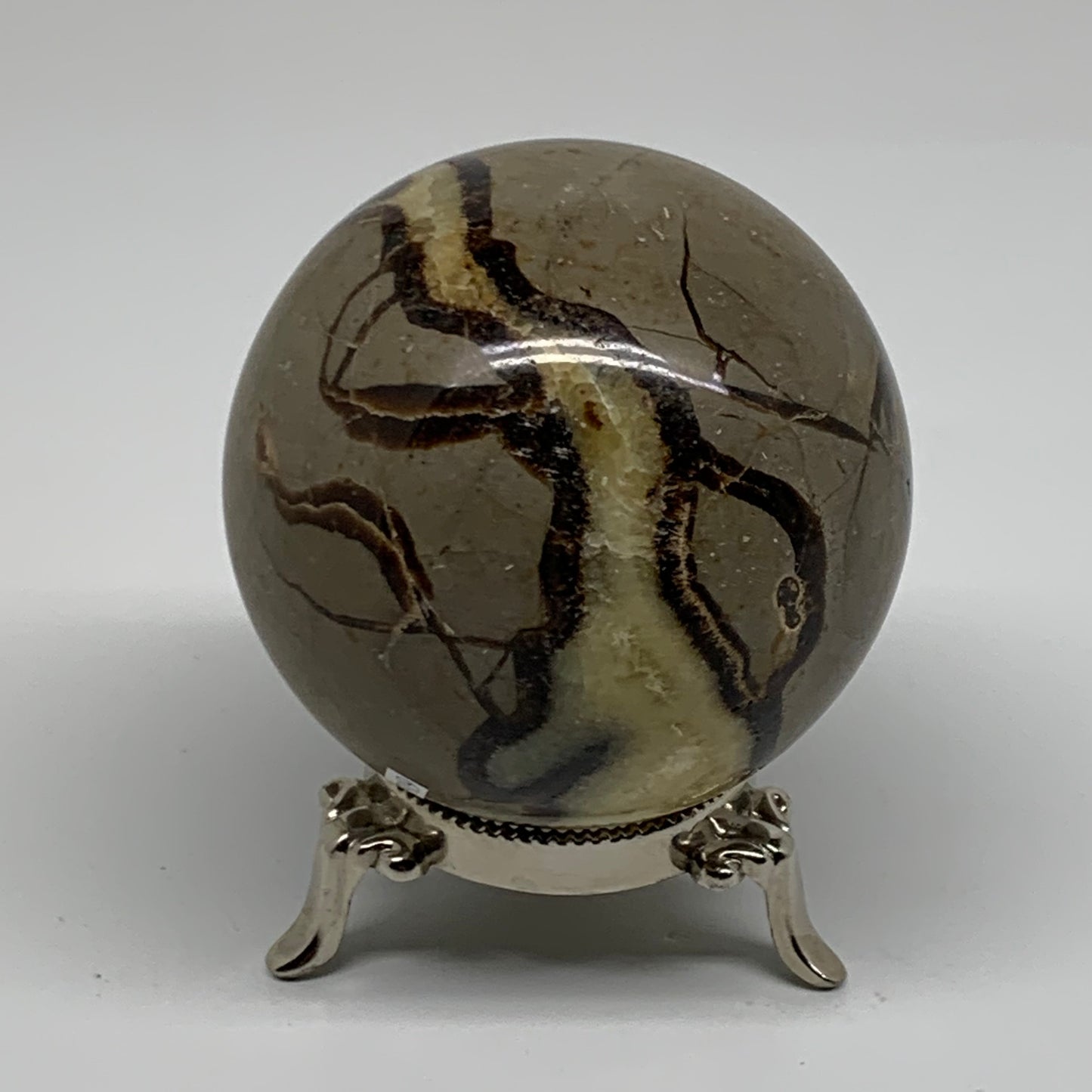 1.3 lbs, 3" (74mm), Natural Septarian Sphere Crystal Gemstone Ball, B37919