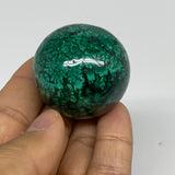 105.8g, 1.5"(39mm), Natural Solid Malachite Sphere Gemstone @Congo, B32787