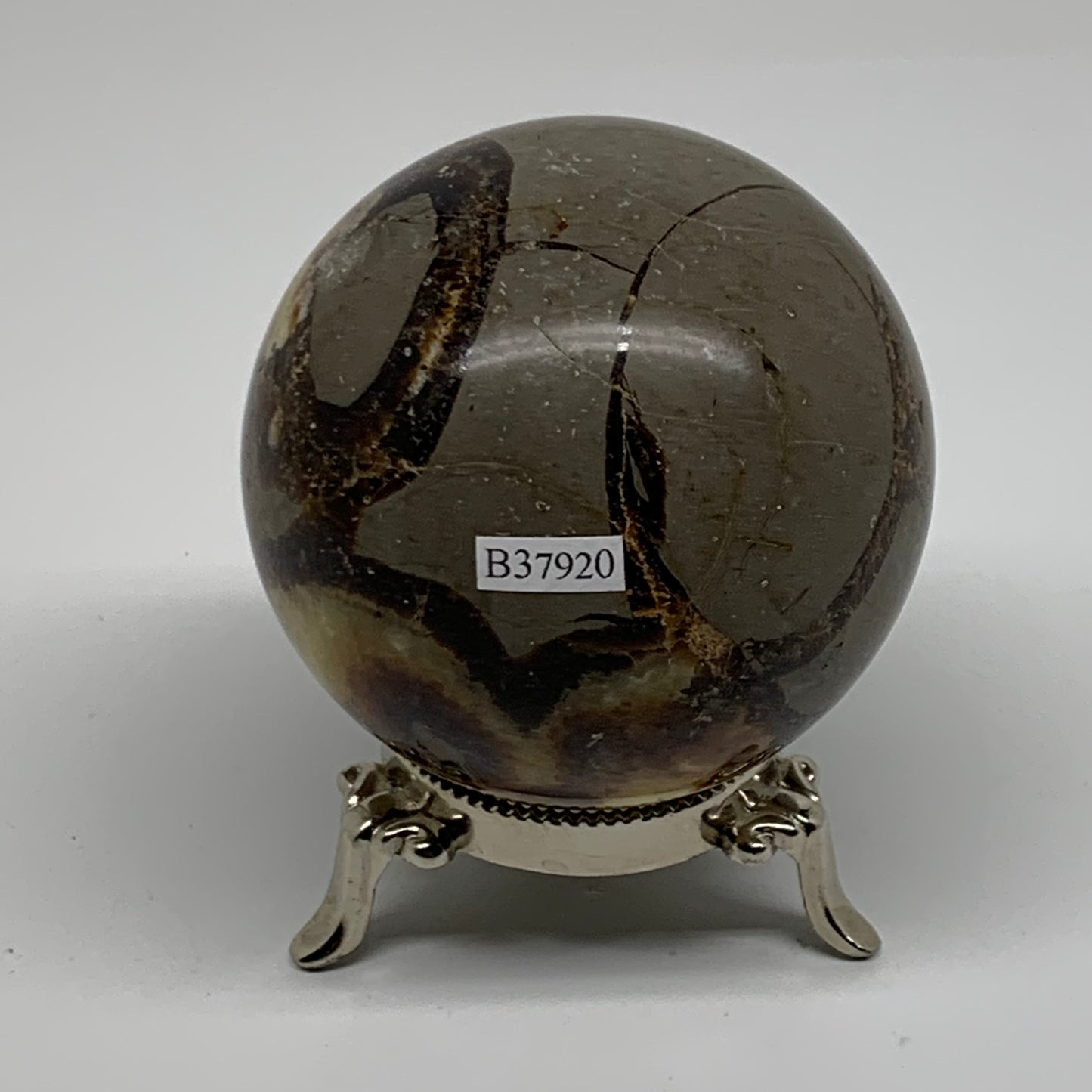 1.24 lbs, 2.9" (73mm), Natural Septarian Sphere Crystal Gemstone Ball, B37920