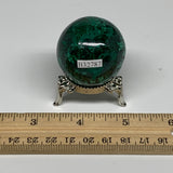 105.8g, 1.5"(39mm), Natural Solid Malachite Sphere Gemstone @Congo, B32787