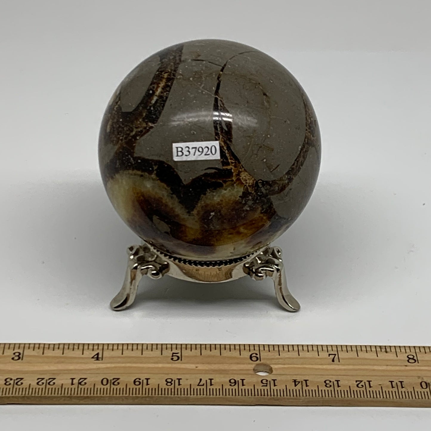 1.24 lbs, 2.9" (73mm), Natural Septarian Sphere Crystal Gemstone Ball, B37920