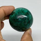 118.5g, 1.6"(40mm), Natural Solid Malachite Sphere Gemstone @Congo, B32788