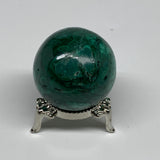 118.5g, 1.6"(40mm), Natural Solid Malachite Sphere Gemstone @Congo, B32788