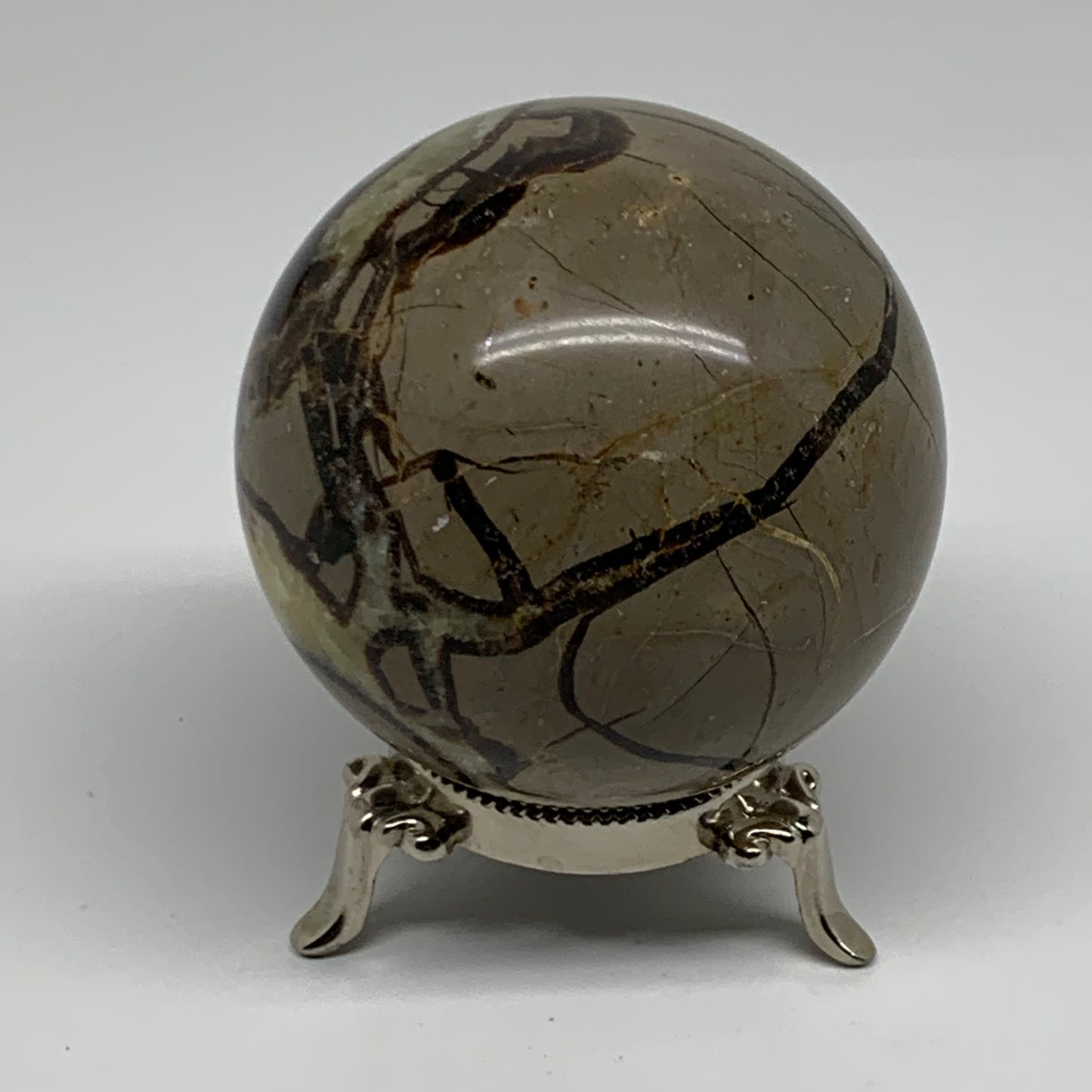 1.35 lbs, 3" (76mm), Natural Septarian Sphere Crystal Gemstone Ball, B37921