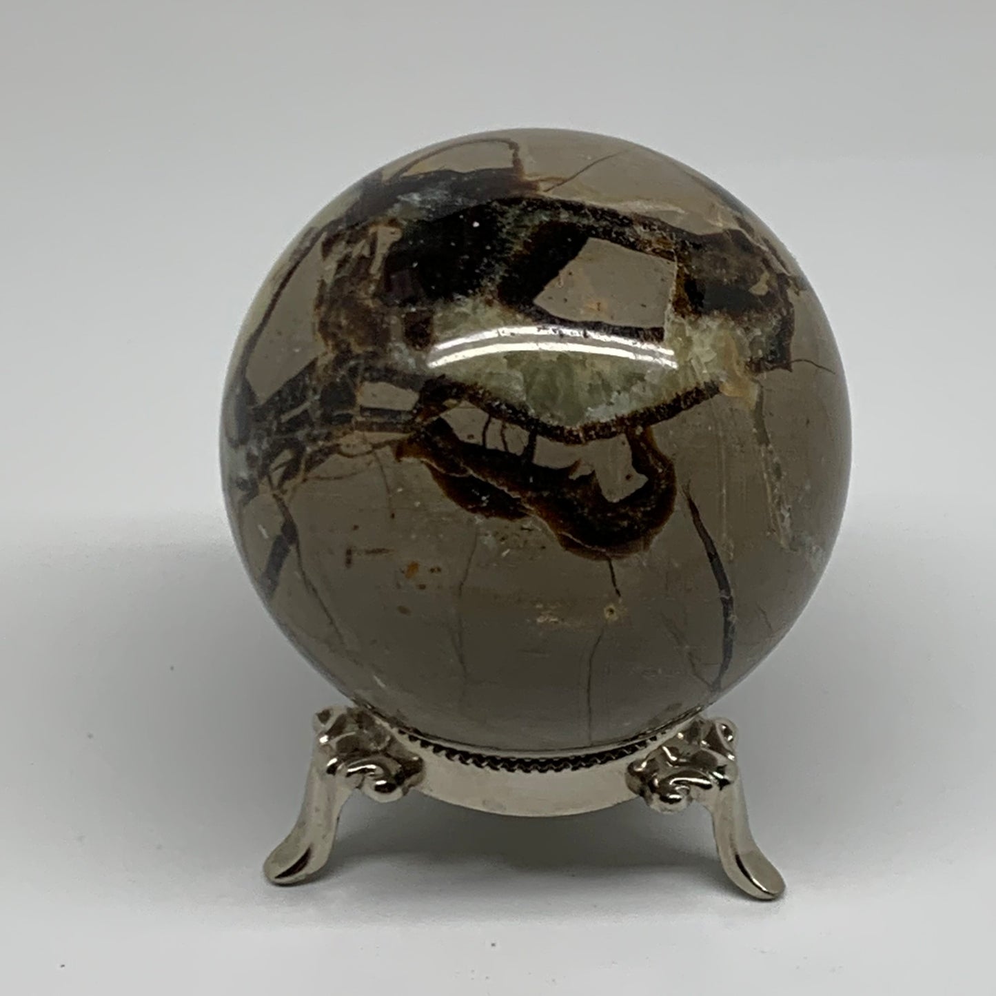 1.35 lbs, 3" (76mm), Natural Septarian Sphere Crystal Gemstone Ball, B37921