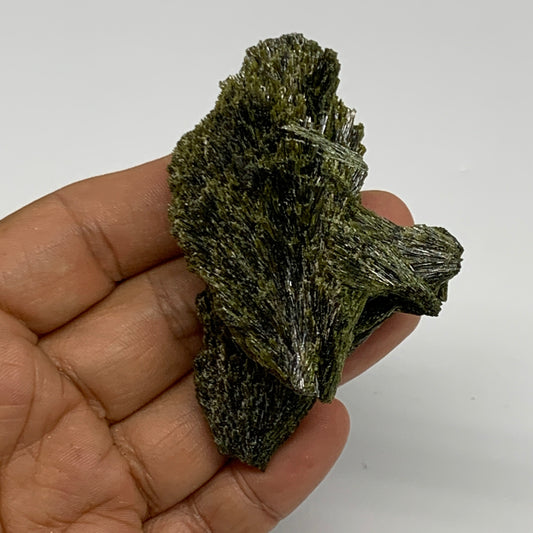 64g,3"x1.8"x0.8",Green Epidote Custer/Leaf Mineral Specimen @Pakistan,B27623