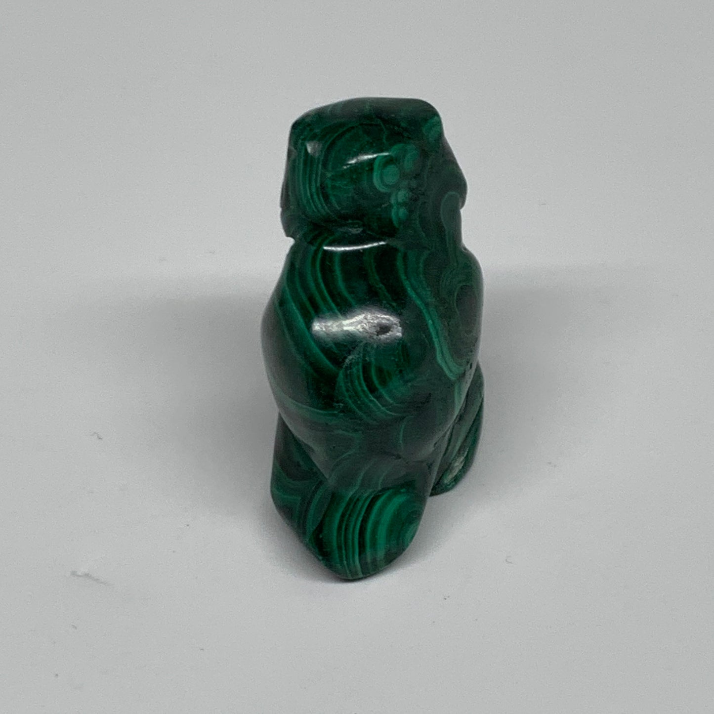 50.8g, 1.9"x1.3"x0.8" Natural Solid Malachite Penguin Figurine @Congo, B32789