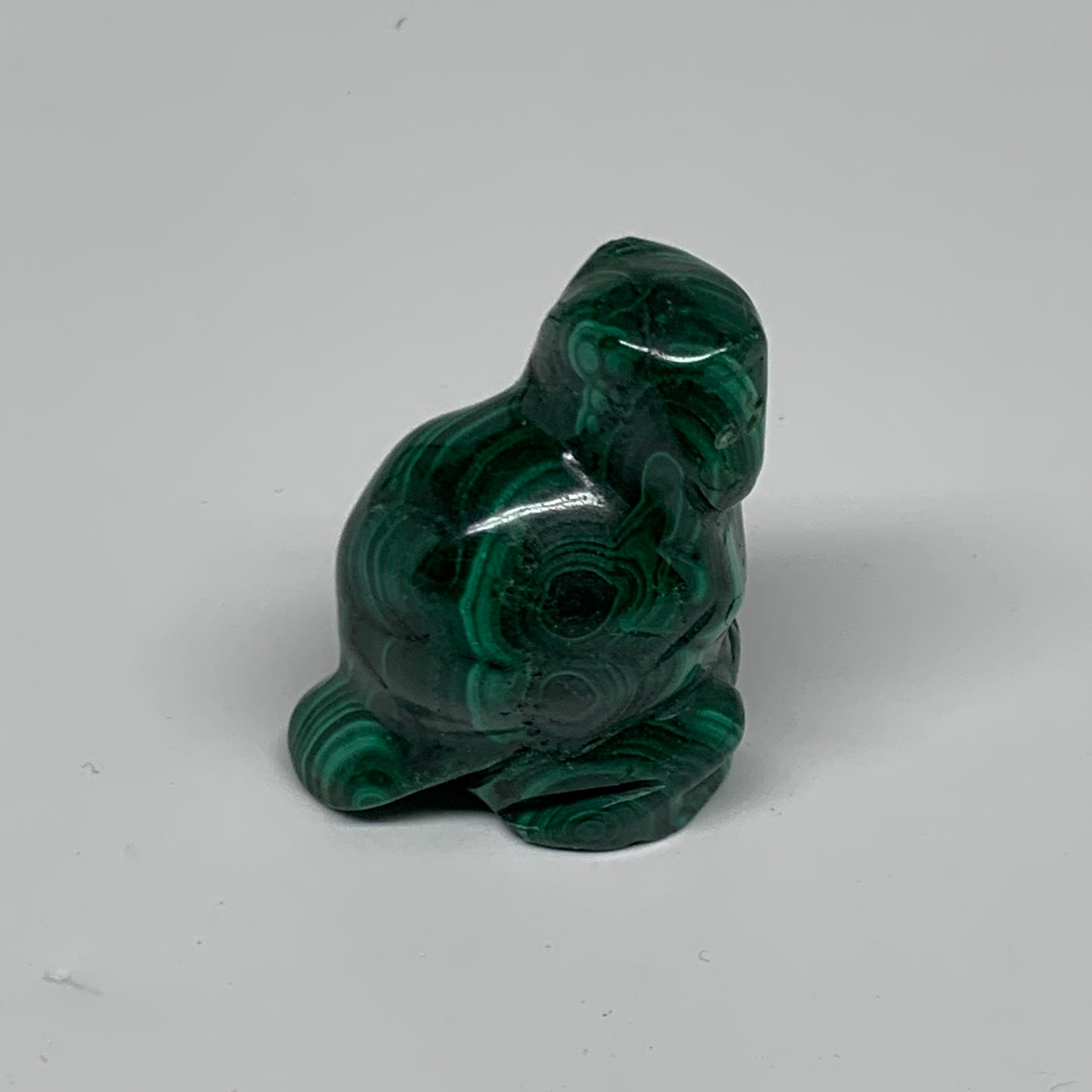 50.8g, 1.9"x1.3"x0.8" Natural Solid Malachite Penguin Figurine @Congo, B32789