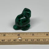 50.8g, 1.9"x1.3"x0.8" Natural Solid Malachite Penguin Figurine @Congo, B32789