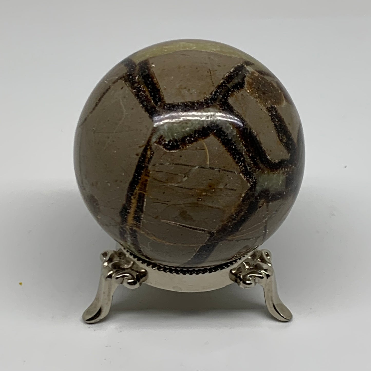 1 lbs, 2.7" (68mm), Natural Septarian Sphere Crystal Gemstone Ball, B37922