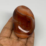 155.2g, 3"x1.9"x1.2", Red Carnelian Palm-Stone Gem Crystal Polished, B28408