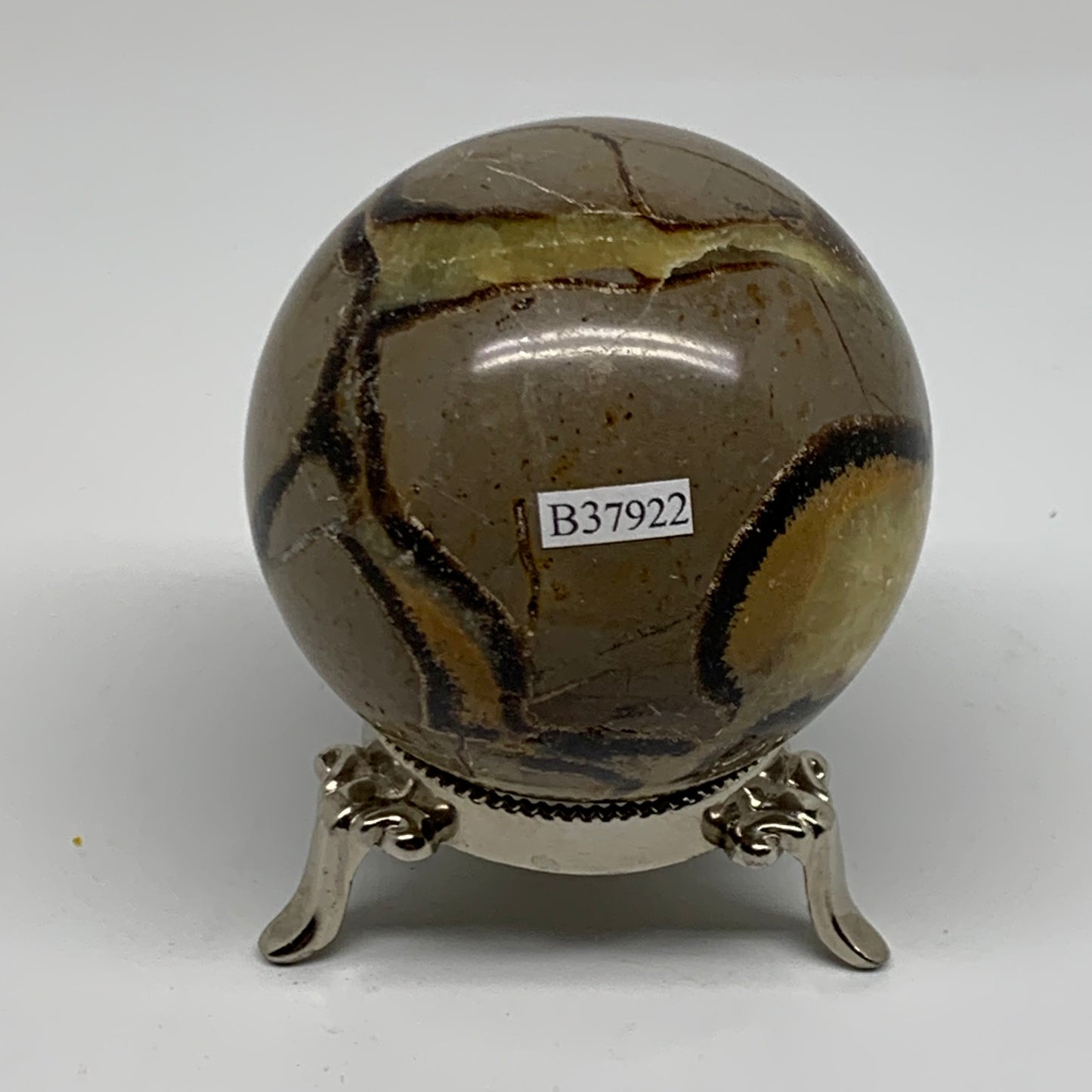 1 lbs, 2.7" (68mm), Natural Septarian Sphere Crystal Gemstone Ball, B37922