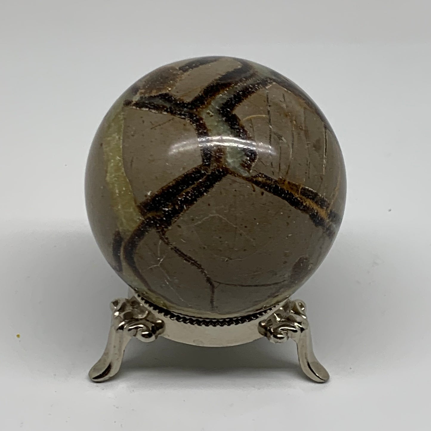 1 lbs, 2.7" (68mm), Natural Septarian Sphere Crystal Gemstone Ball, B37922