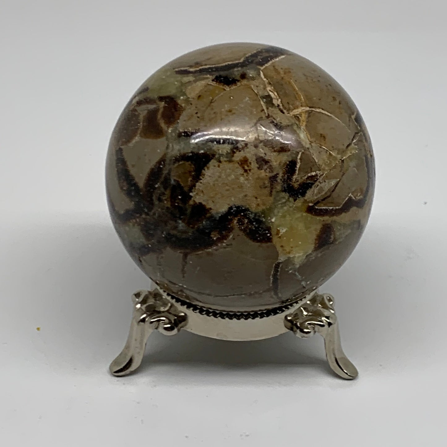 1 lbs, 2.7" (68mm), Natural Septarian Sphere Crystal Gemstone Ball, B37922