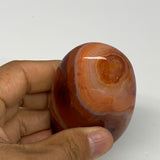 155.2g, 3"x1.9"x1.2", Red Carnelian Palm-Stone Gem Crystal Polished, B28408
