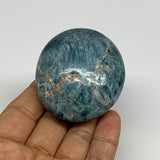 146.8g, 2.2"x2"x1.2", Blue Apatite Palm-Stone Polished @Madagascar, B31482