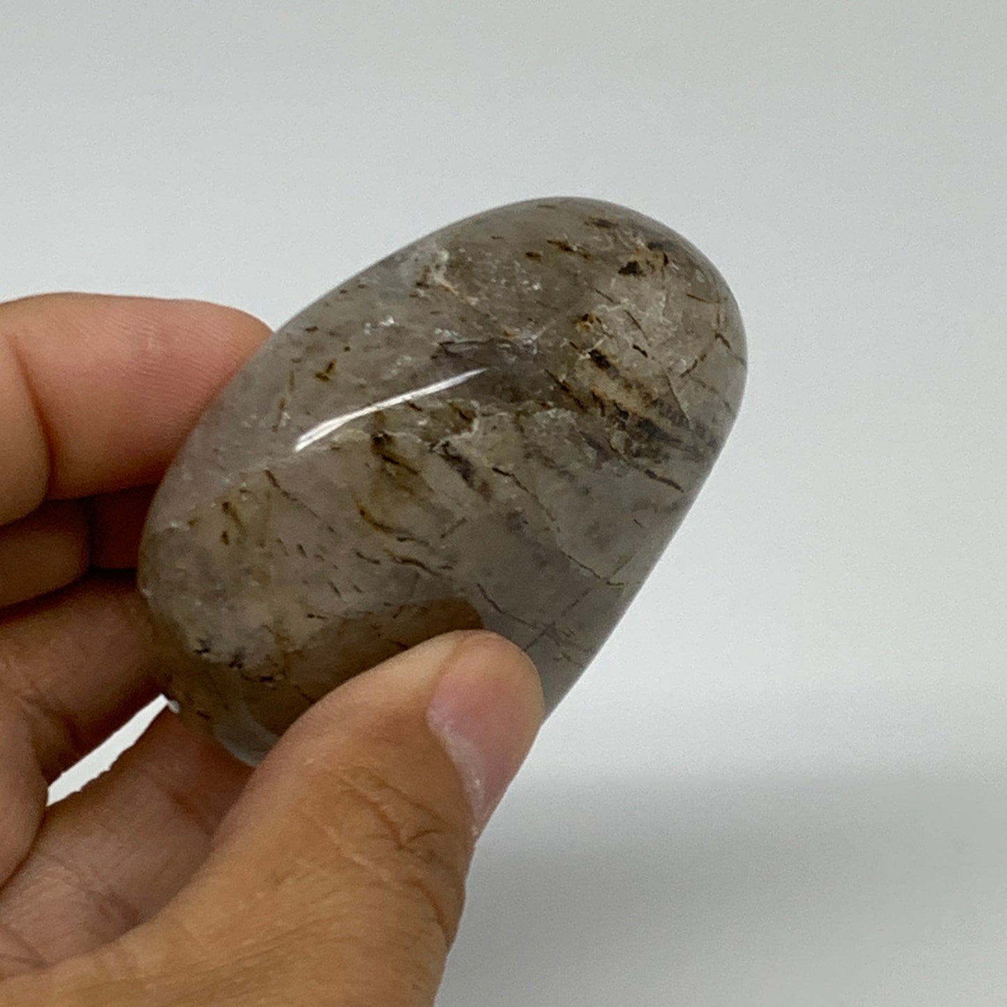 132.5g, 2.5"x2.4"x0.9", Natural Untreated Quartz Heart Crystal Polished, B34882