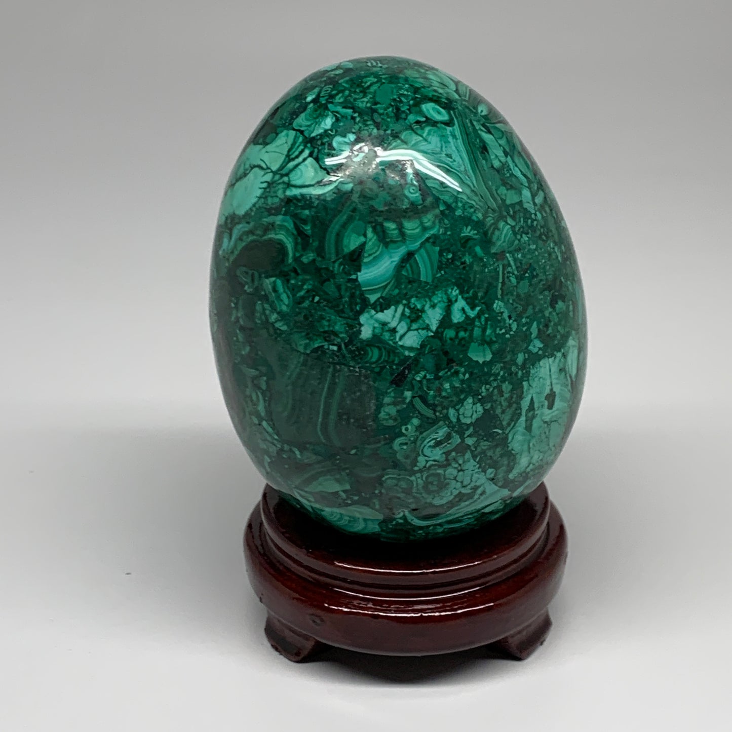 3.79 lbs, 5.2"x4", Natural Solid Malachite Egg Polished Gemstone @Congo, B32790