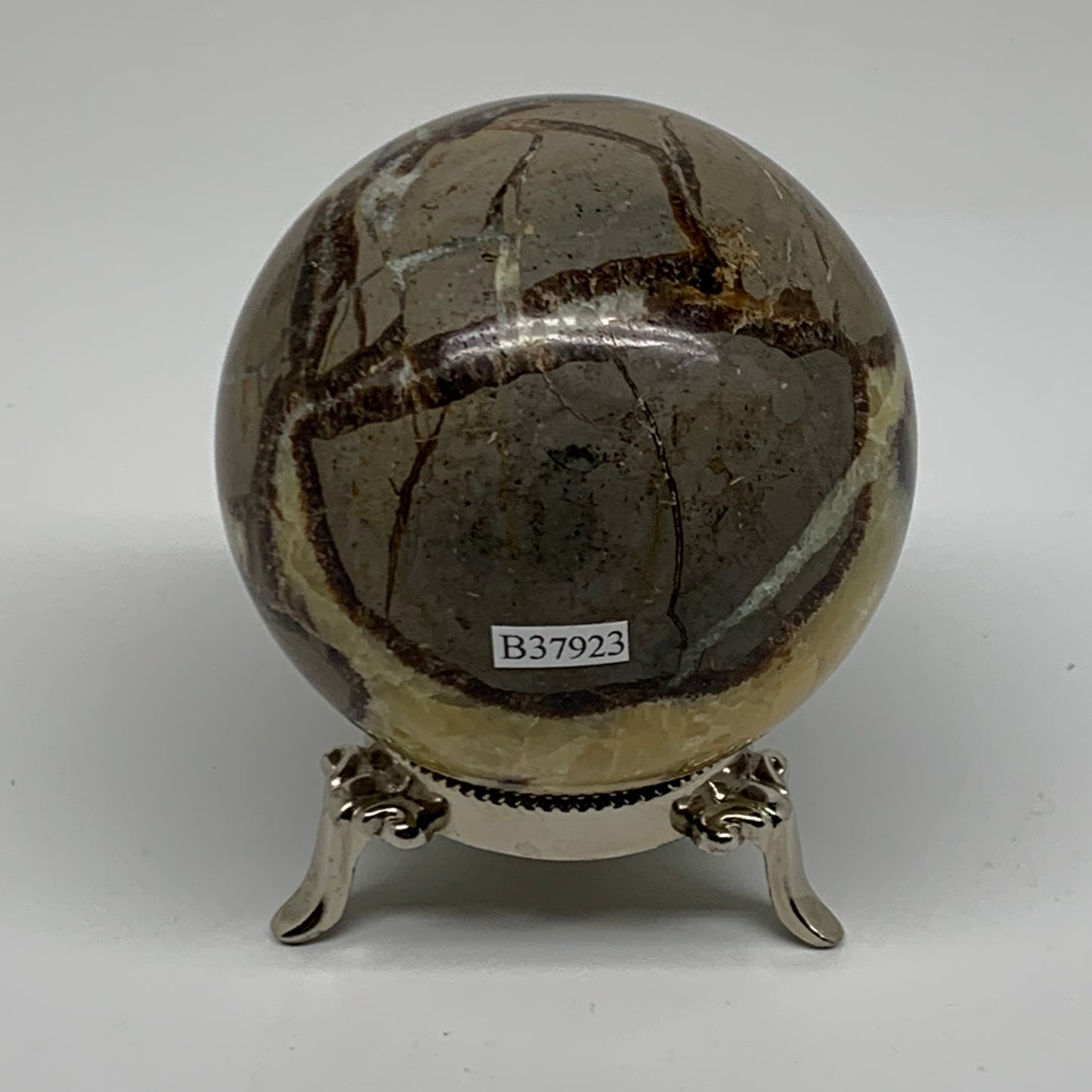 1.4 lbs, 3" (71mm), Natural Septarian Sphere Crystal Gemstone Ball, B37923