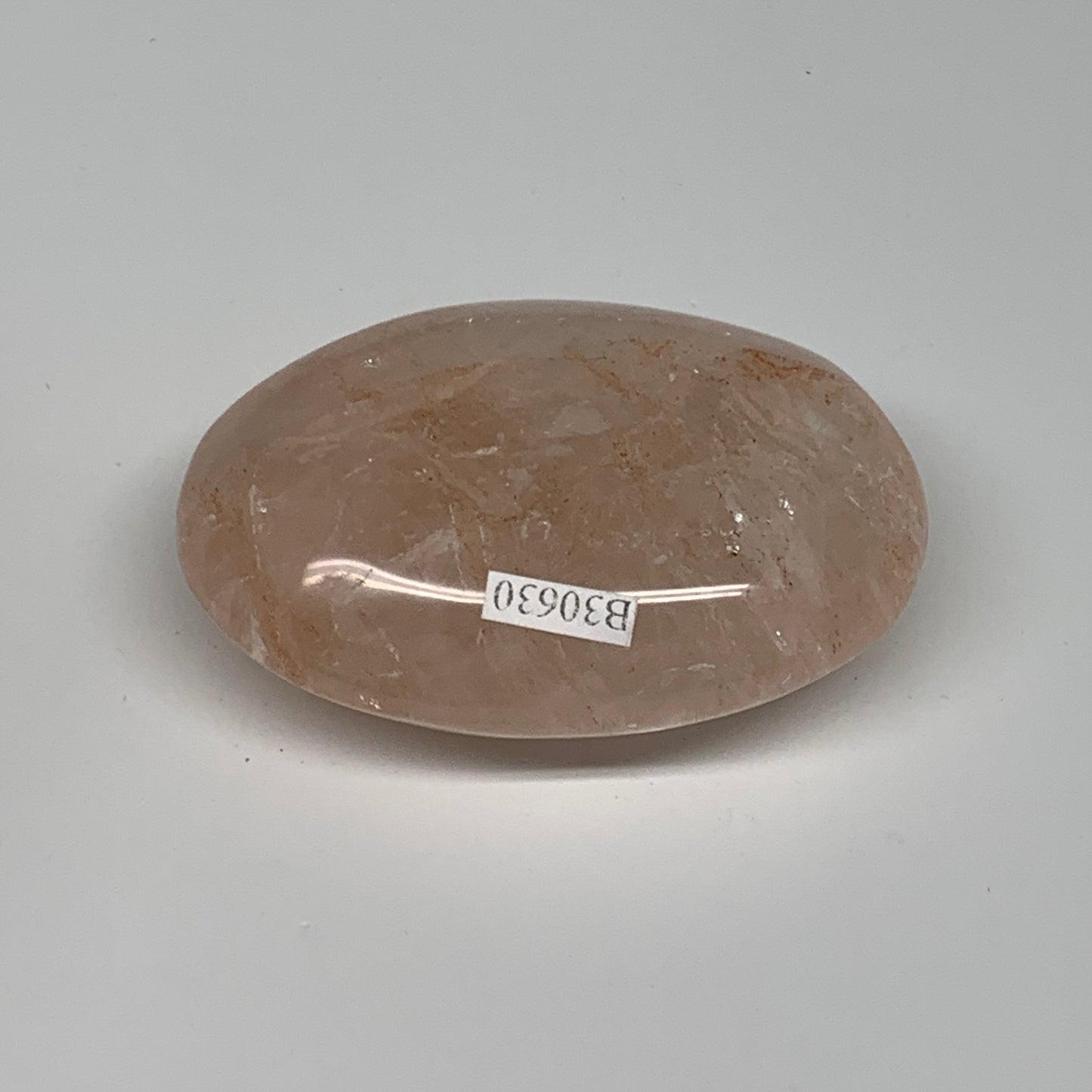 126.6g,2.7"x1.9"x1", Red Hematoid Fire Quartz Palm-Stone Crystal Polished, B3063