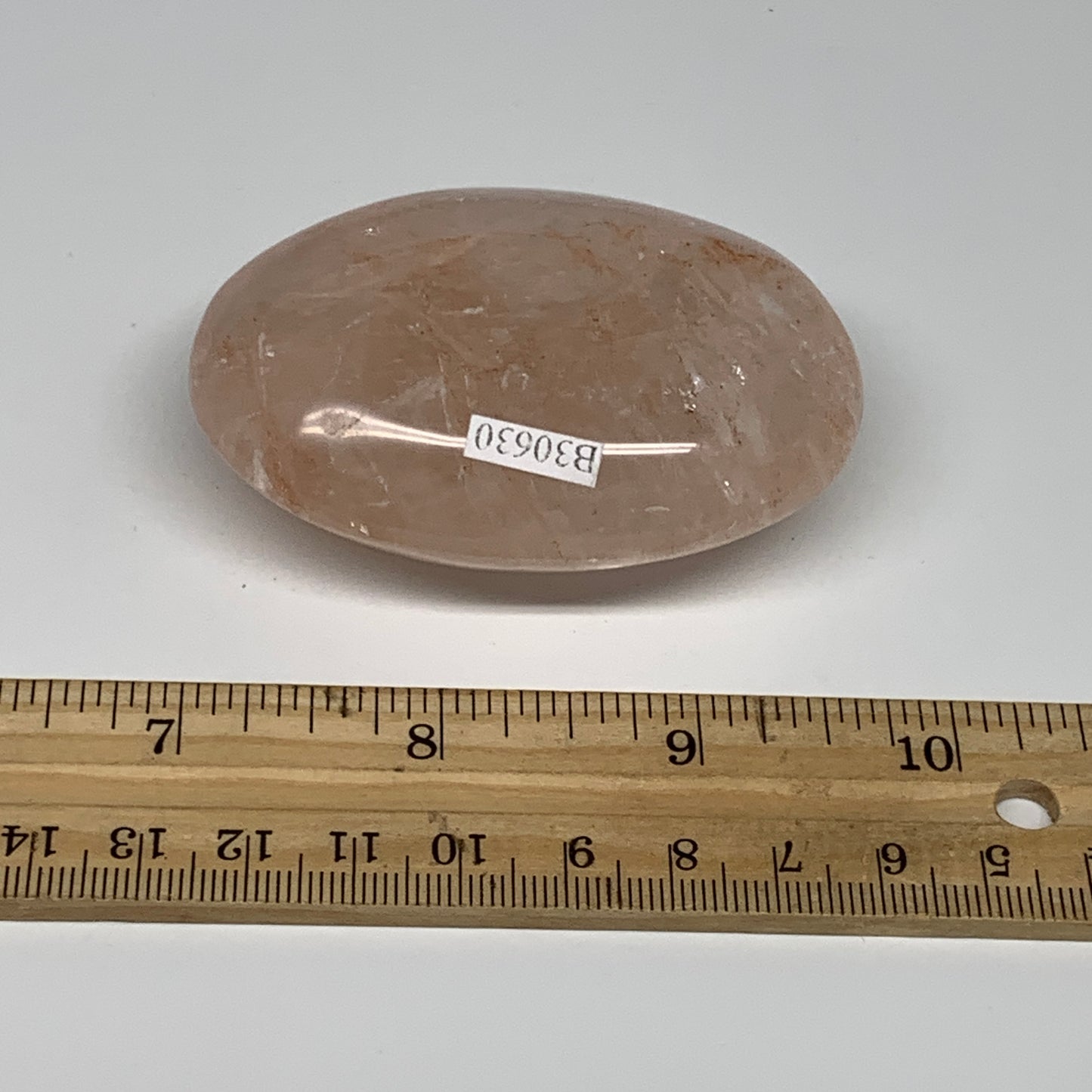 126.6g,2.7"x1.9"x1", Red Hematoid Fire Quartz Palm-Stone Crystal Polished, B3063