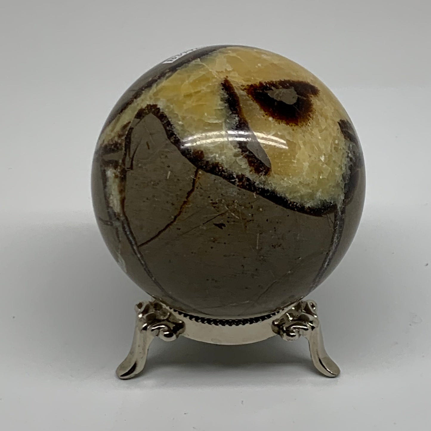 1.4 lbs, 3" (71mm), Natural Septarian Sphere Crystal Gemstone Ball, B37923